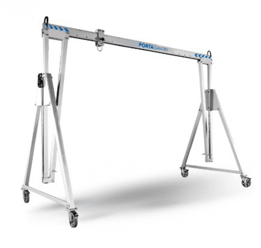 aluminium-porta-gantry-843x800 Промышленная подъёмная конструкция OX LIFT высота 6000 и 9000 мм грузоподъёмность 300-500 кг — изображение 1